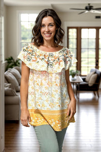 Brightest Flower Embroidered Top