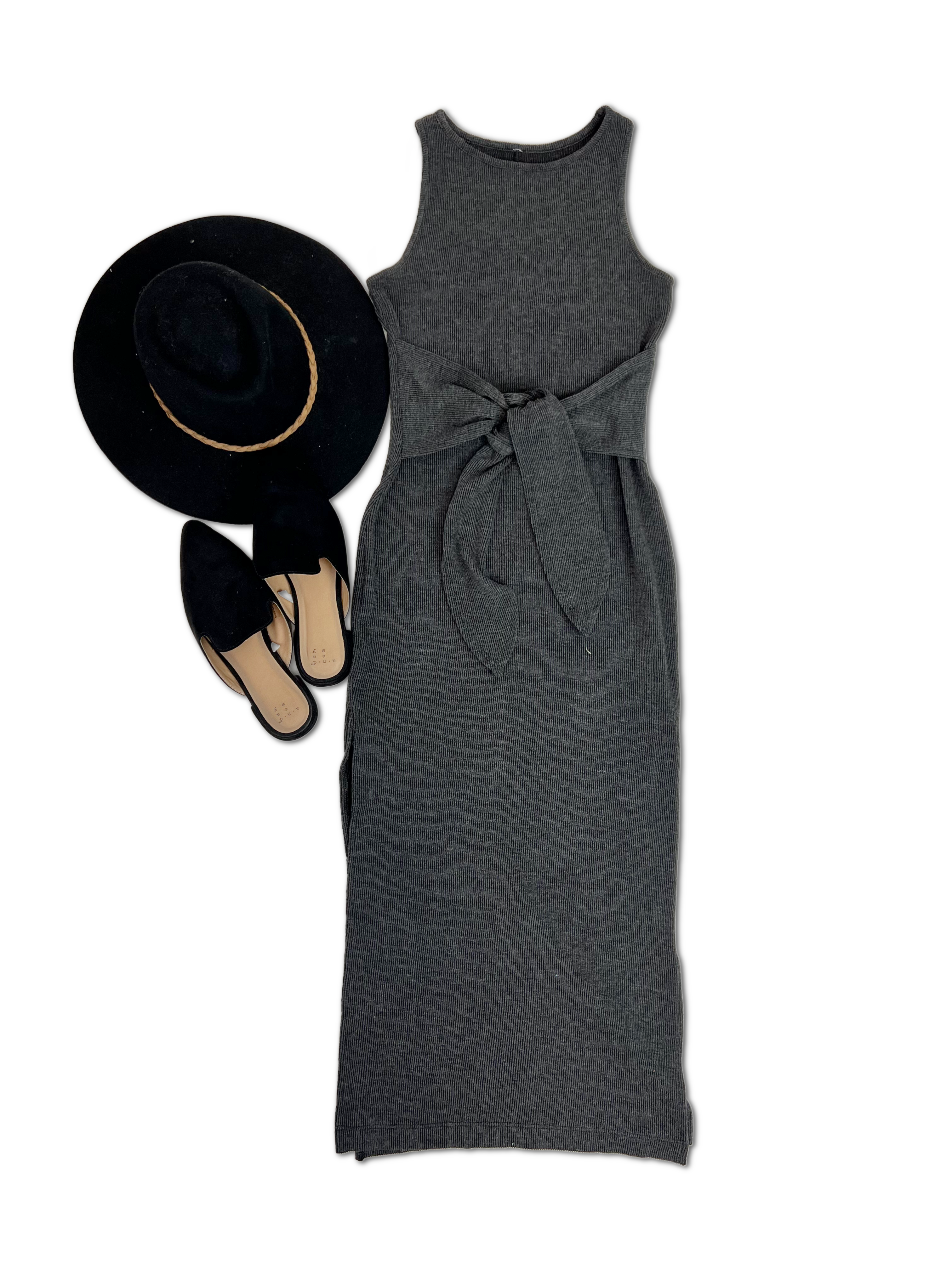 Embrace Your Beauty - Charcoal Dress