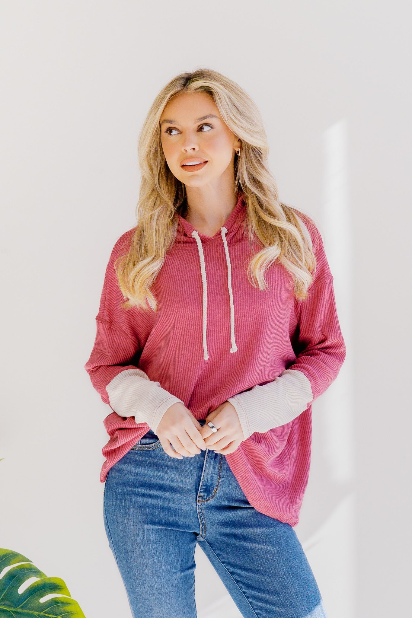 Blush Veil Thumbhole Hoodie