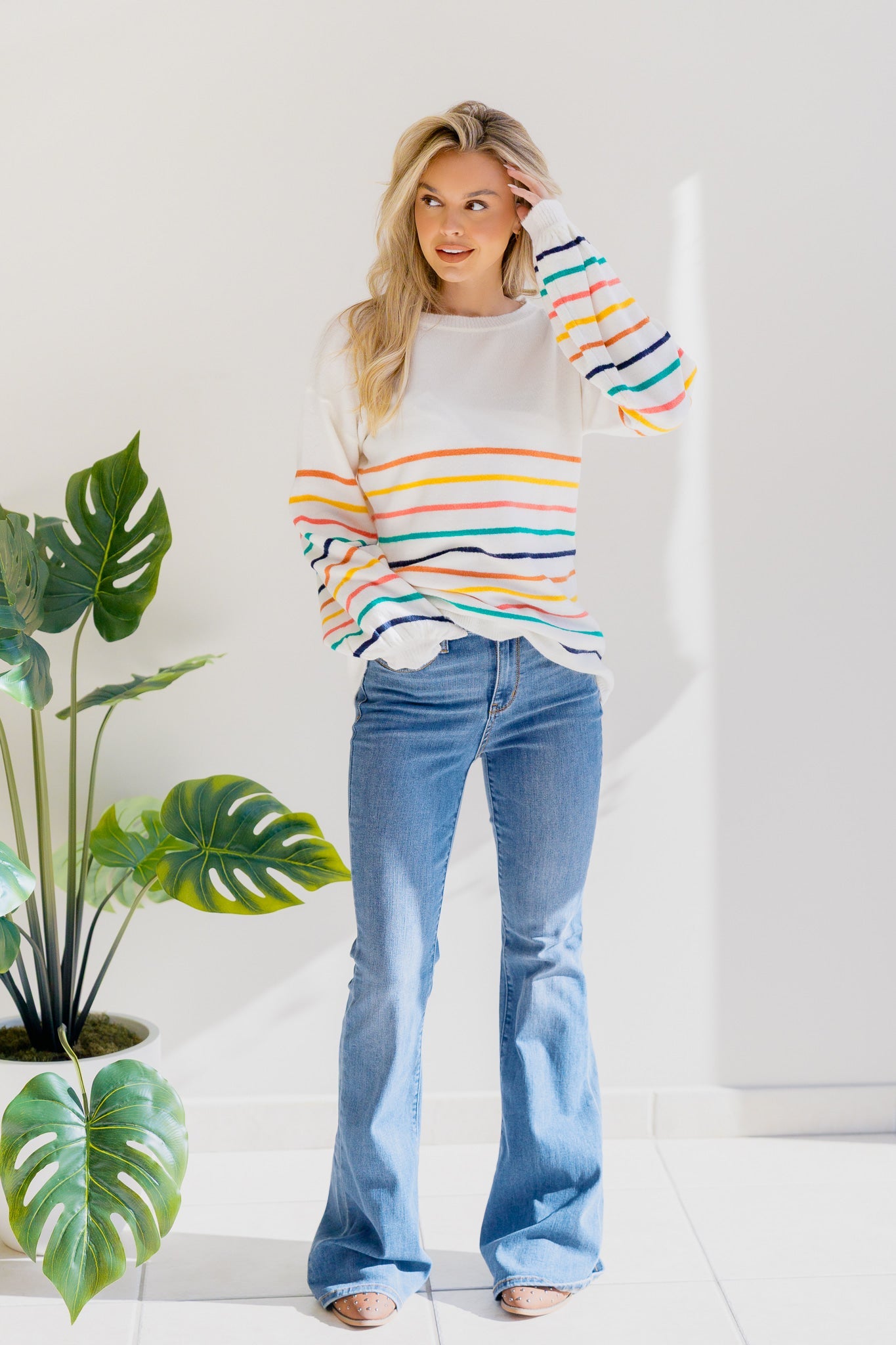 Rose Mist Stripe Sweater