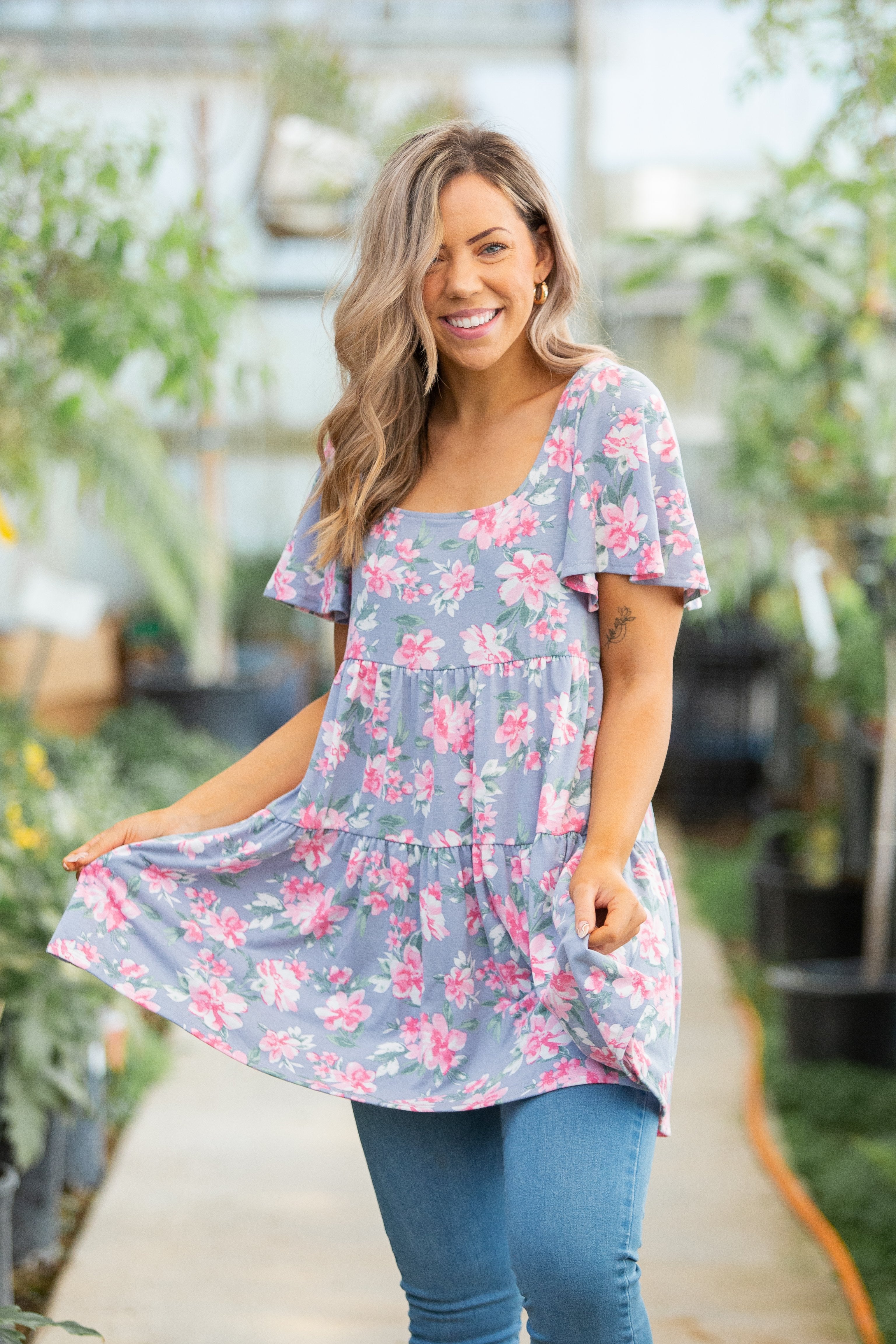 Floral Belle Tiered Swing Dress