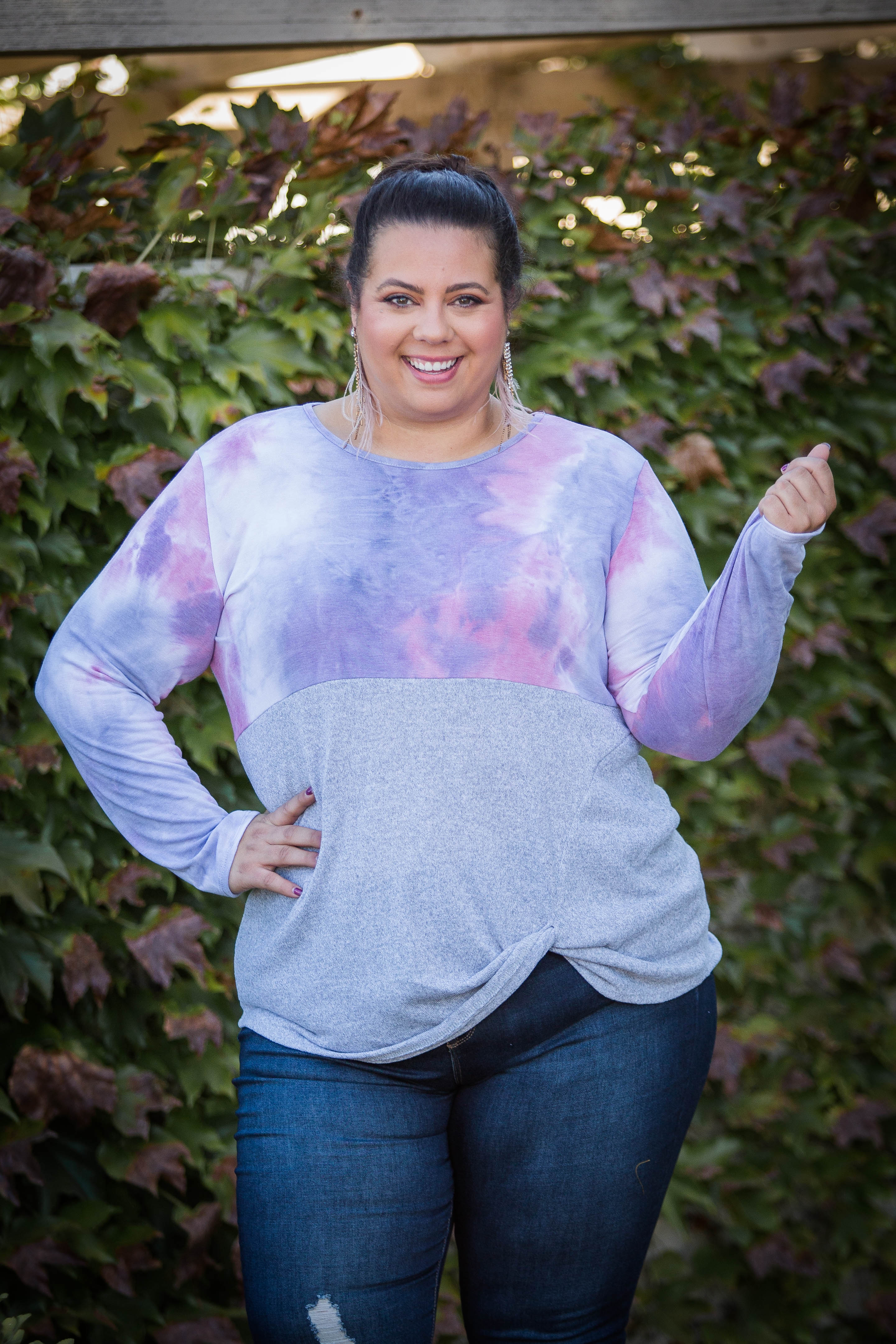 Pink Sunset Front Twist Top