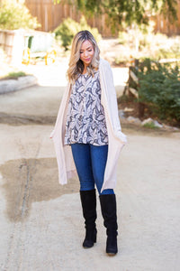 Coconut Waffle Knit Cardigan