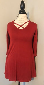 Rust Criss Cross Tunic