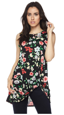 Floral Knotted Tank