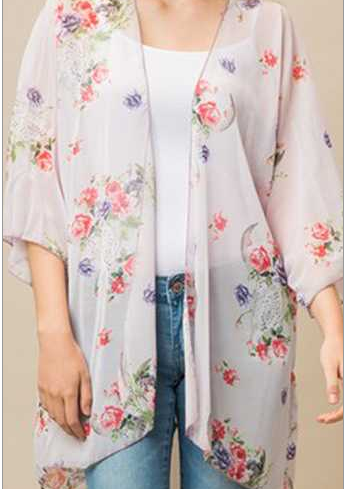 Lilac Floral Kimono
